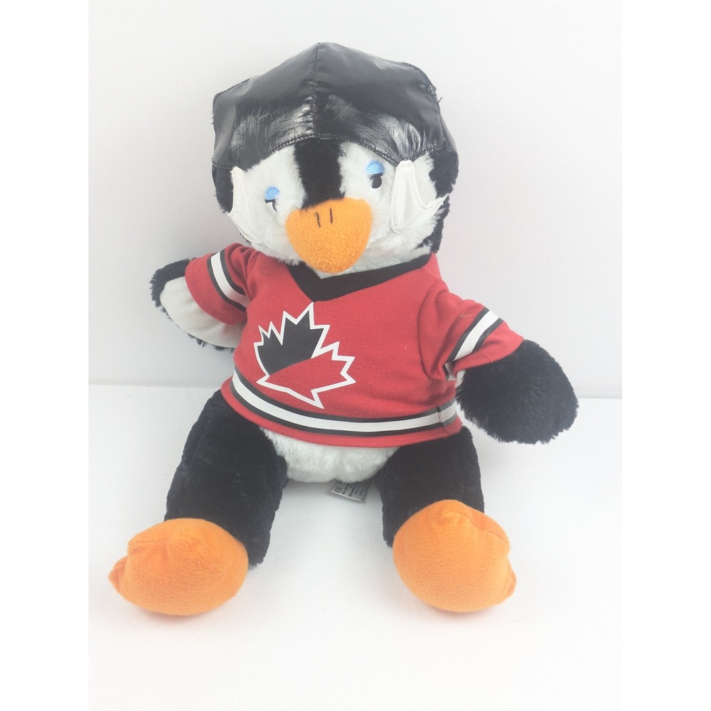 The Bear Factory Plush Penguin Canada Hockey Player Stuffed‎ Animal Toy Jersey